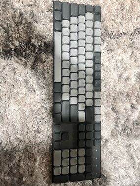 Slim Wireless Home Office Keyboard in Two-Tone Gray. Brown switch